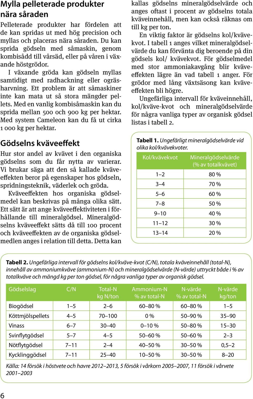 Ett problem är att såmaskiner inte kan mata ut så stora mängder pellets. Med en vanlig kombi såmaskin kan du sprida mellan 500 och 900 kg per hektar.