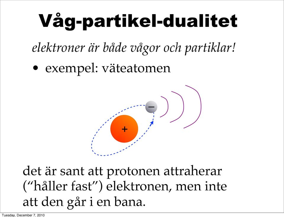 exempel: väteatomen + det är sant att