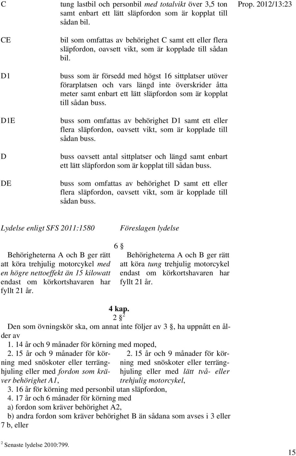 buss som är försedd med högst 16 sittplatser utöver förarplatsen och vars längd inte överskrider åtta meter samt enbart ett lätt släpfordon som är kopplat till sådan buss.