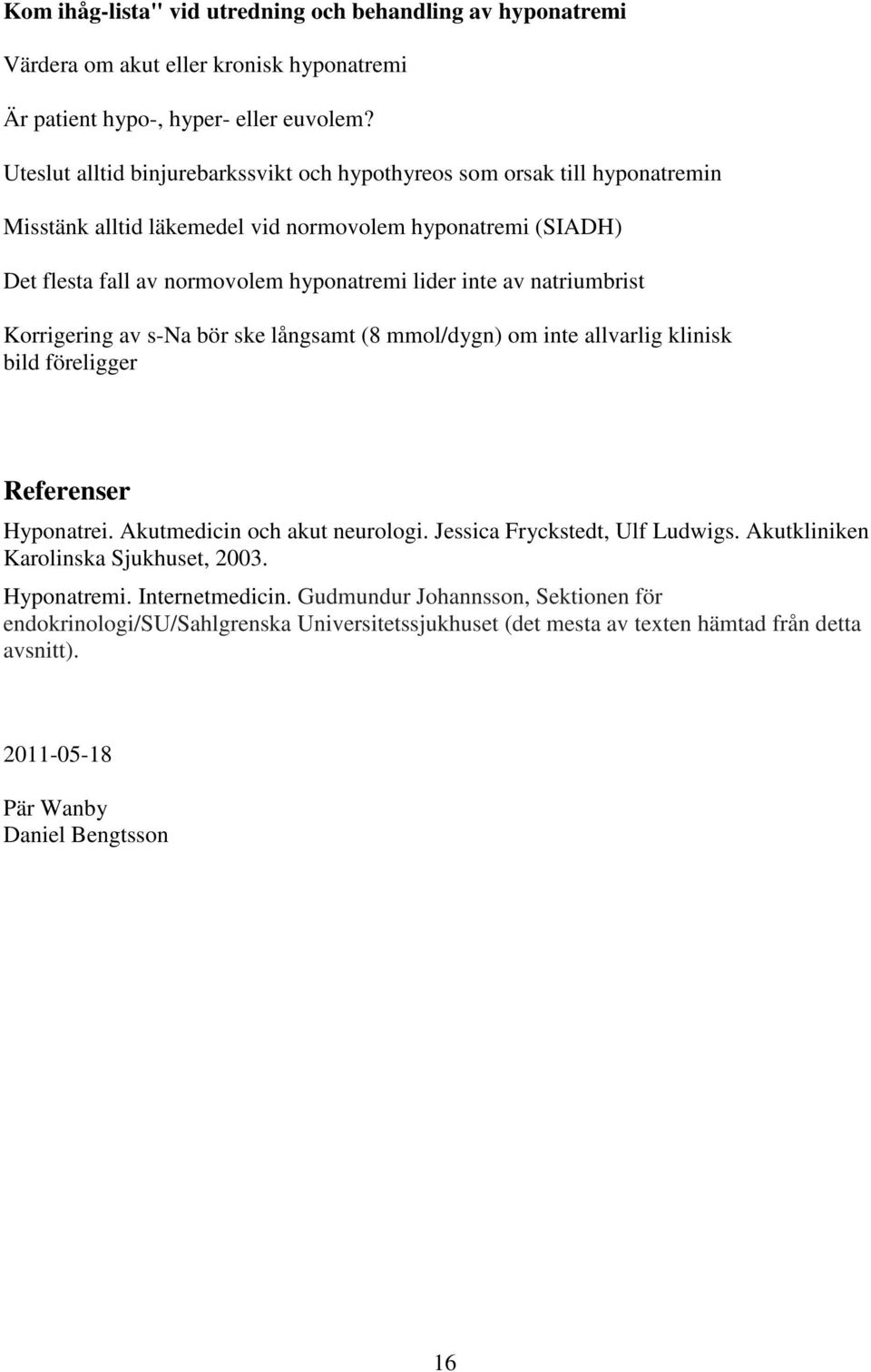 natriumbrist hos äldre natriumbrist hos äldre
