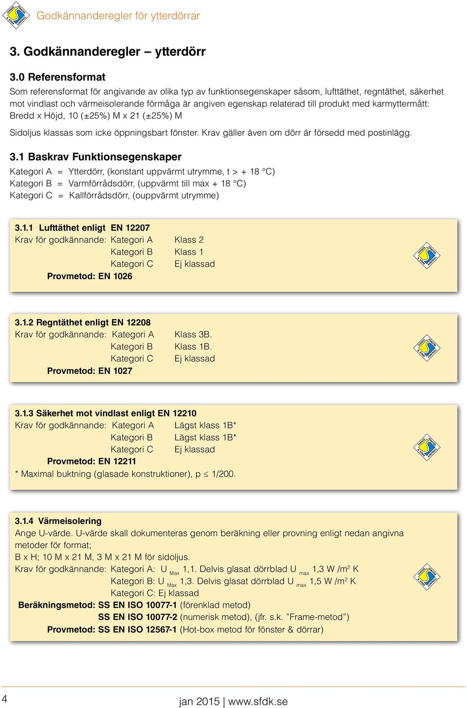 till produkt med karmyttermått: Bredd x Höjd, 10 (±25%) M x 21 (±25%) M Sidoljus klassas som icke öppningsbart fönster. Krav gäller även om dörr är försedd med postinlägg. 3.