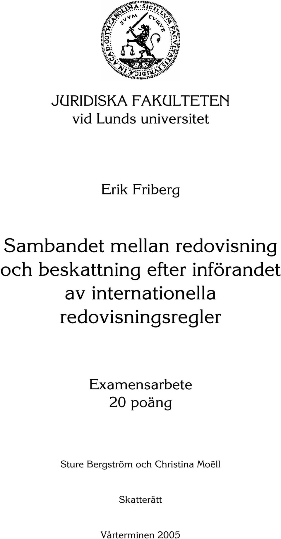 införandet av internationella redovisningsregler