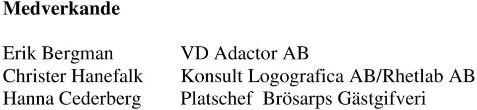 Adactor AB Konsult Logografica