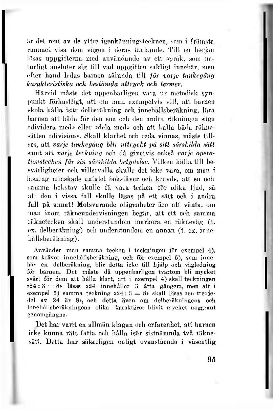 karakteristiska och bestämda uttryck och termer.