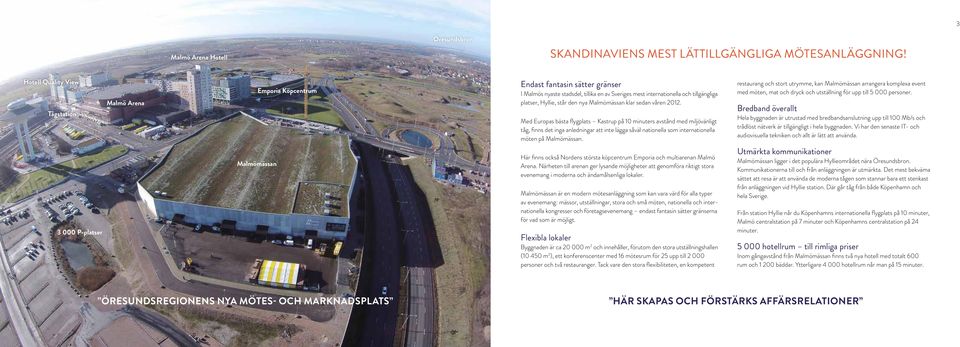 står den nya Malmömässan klar sedan våren 2012.