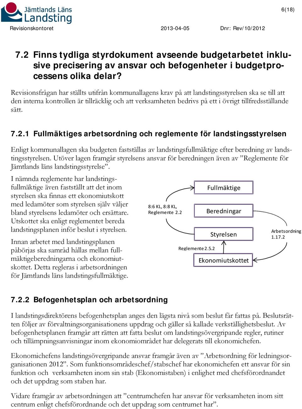 tillfredsställande sätt. 7.2.
