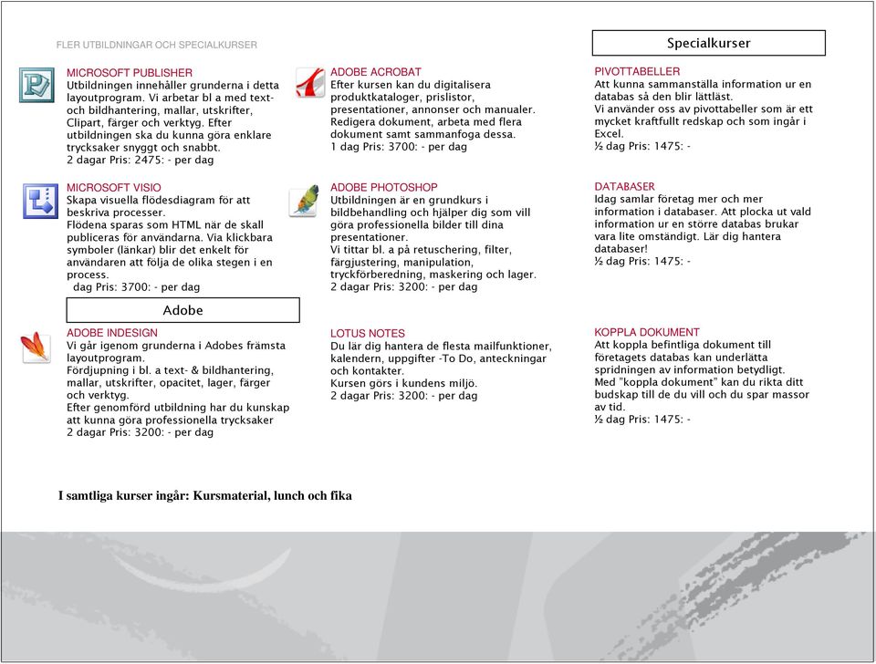 2 dagar Pris: 2475: - per dag MICROSOFT VISIO Skapa visuella flödesdiagram för att beskriva processer. Flödena sparas som HTML när de skall publiceras för användarna.