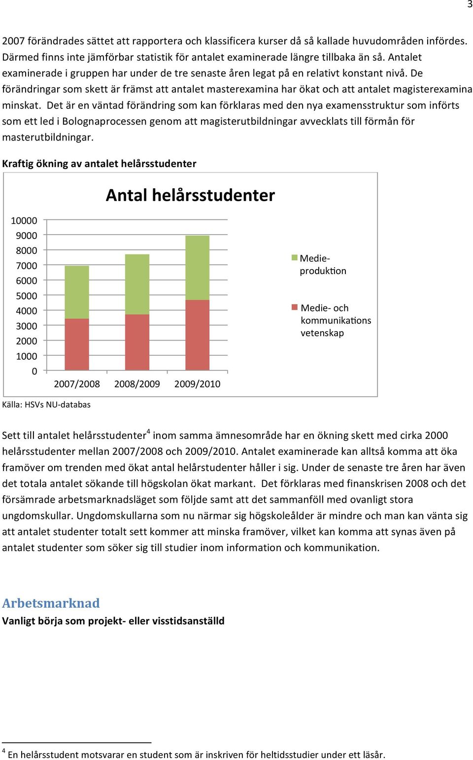 De förändringar som skett är främst att antalet masterexamina har ökat och att antalet magisterexamina minskat.