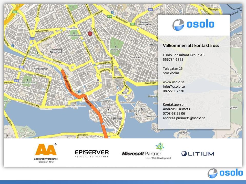 Stockholm www.osolo.se info@osolo.