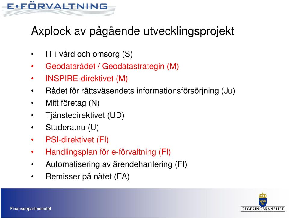 (Ju) Mitt företag (N) Tjänstedirektivet (UD) Studera.