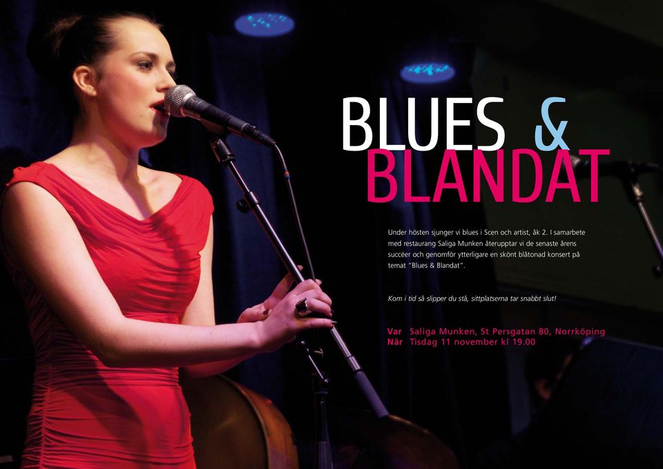 genomför ytterligare en skönt blåtonad konsert på temat Blues & Blandat.