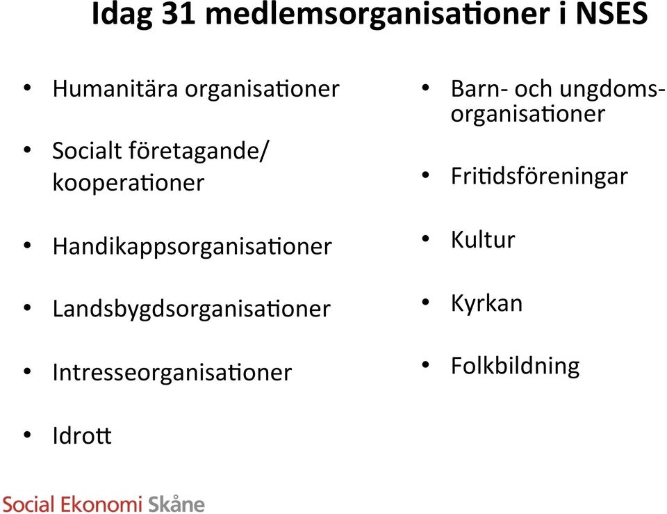 kooperakoner HandikappsorganisaKoner LandsbygdsorganisaKoner