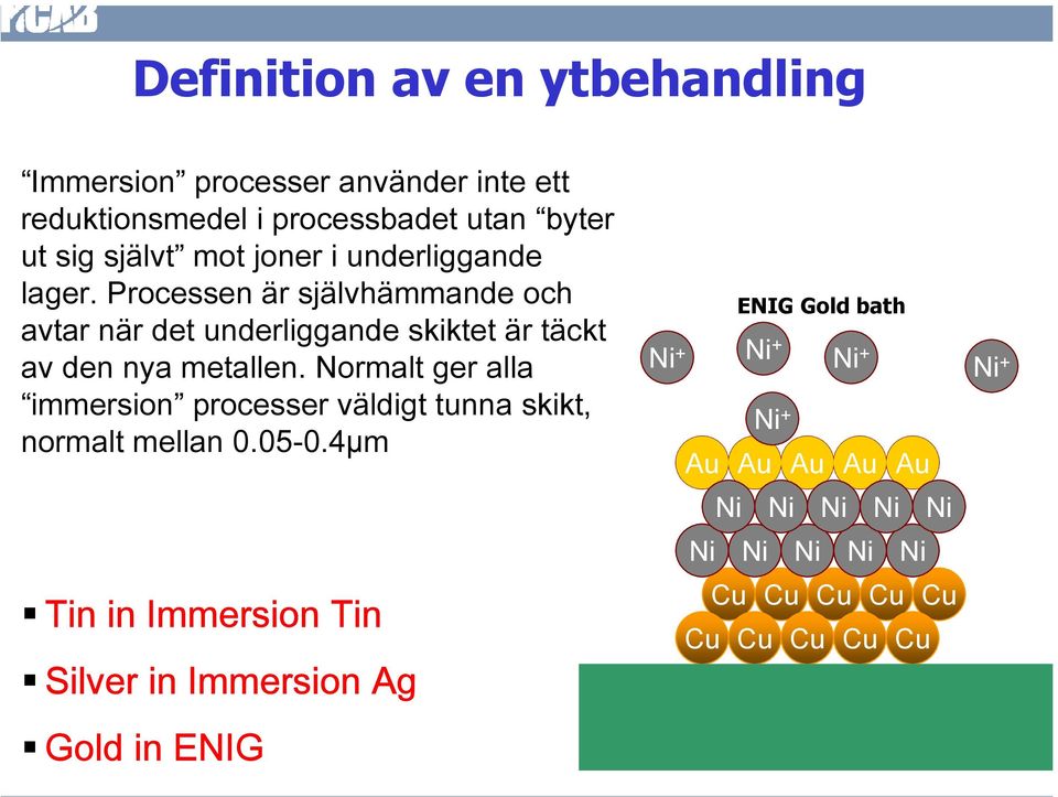 Normalt ger alla immersion processer väldigt tunna skikt, normalt mellan 0.05-0.