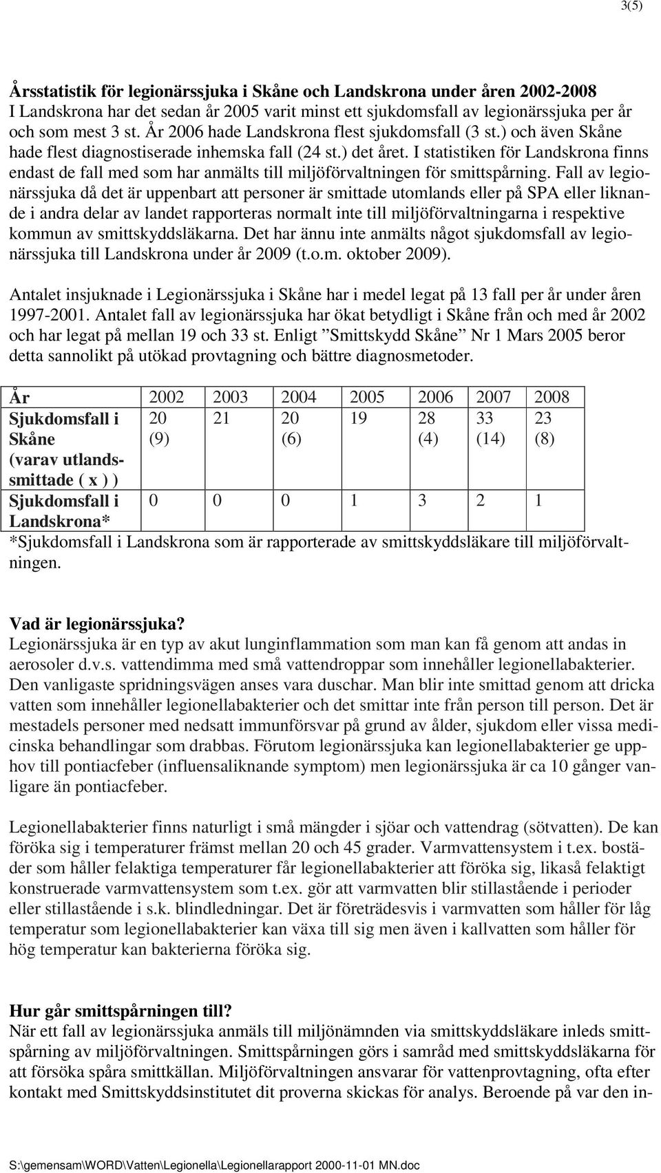 I statistiken för Landskrona finns endast de fall med som har anmälts till miljöförvaltningen för smittspårning.