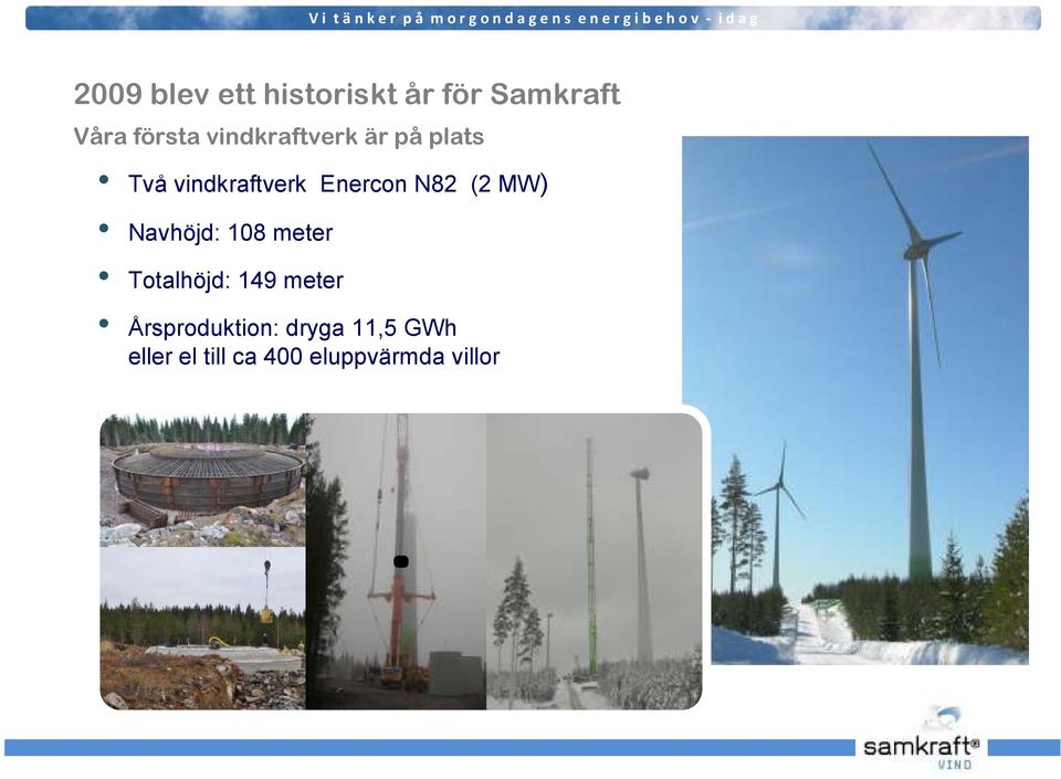 (2 MW) Navhöjd: 108 meter Totalhöjd: 149 meter