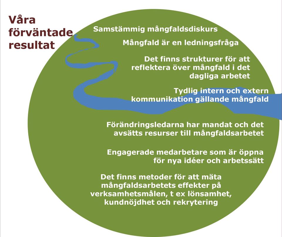 Förändringsledarna har mandat och det avsätts resurser till mångfaldsarbetet Engagerade medarbetare som är öppna för