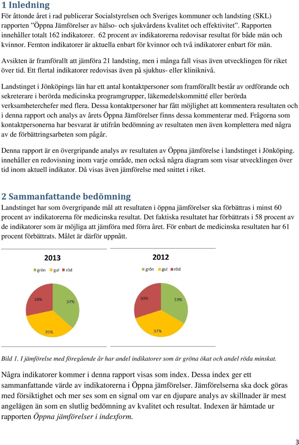 Femton indikatorer är aktuella enbart för kvinnor och två indikatorer enbart för män. Avsikten är framförallt att jämföra 21 landsting, men i många fall visas även utvecklingen för riket över tid.