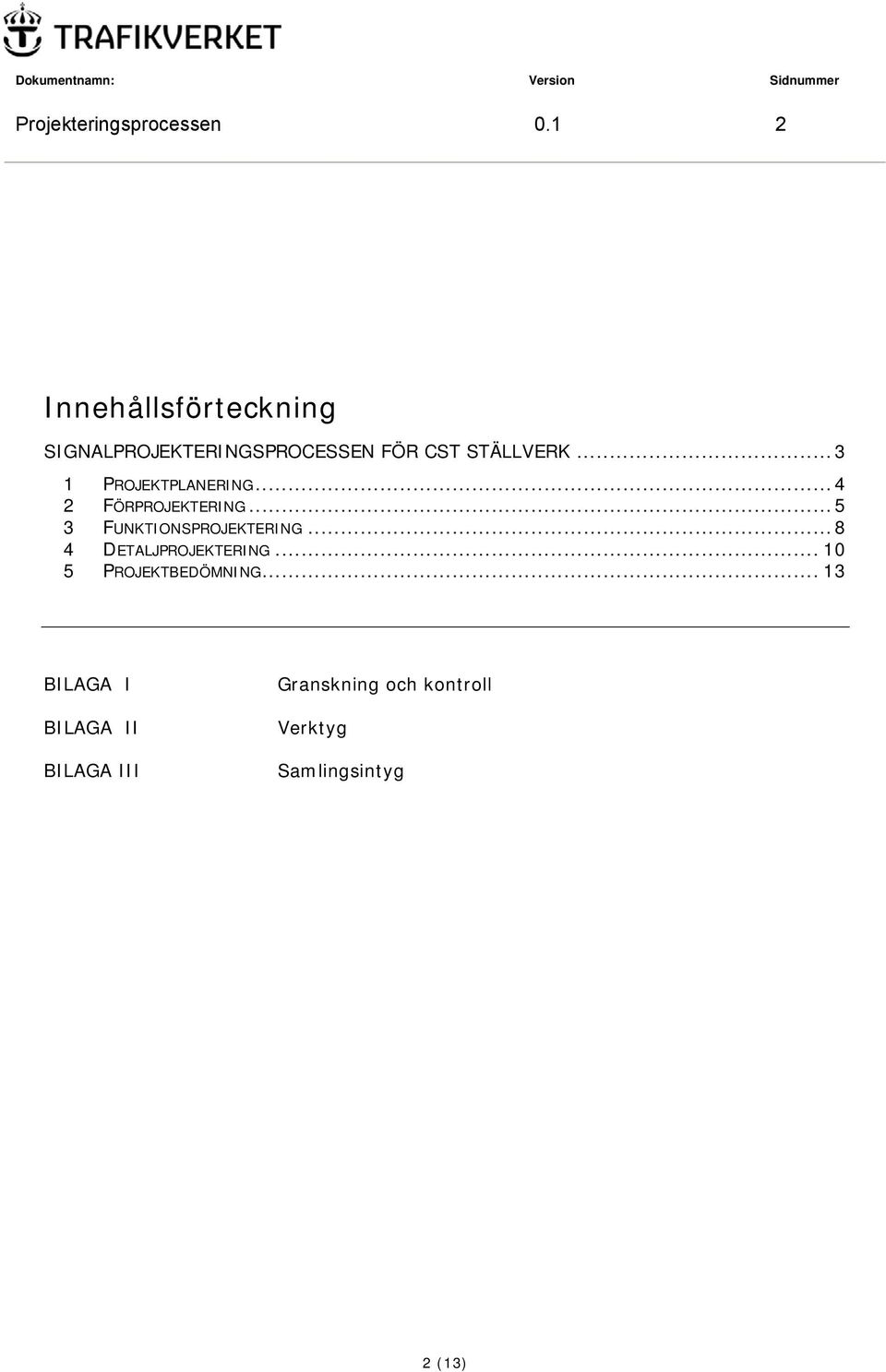 .. 3 1 PROJEKTPLANERING... 4 2 FÖRPROJEKTERING... 5 3 FUNKTIONSPROJEKTERING.