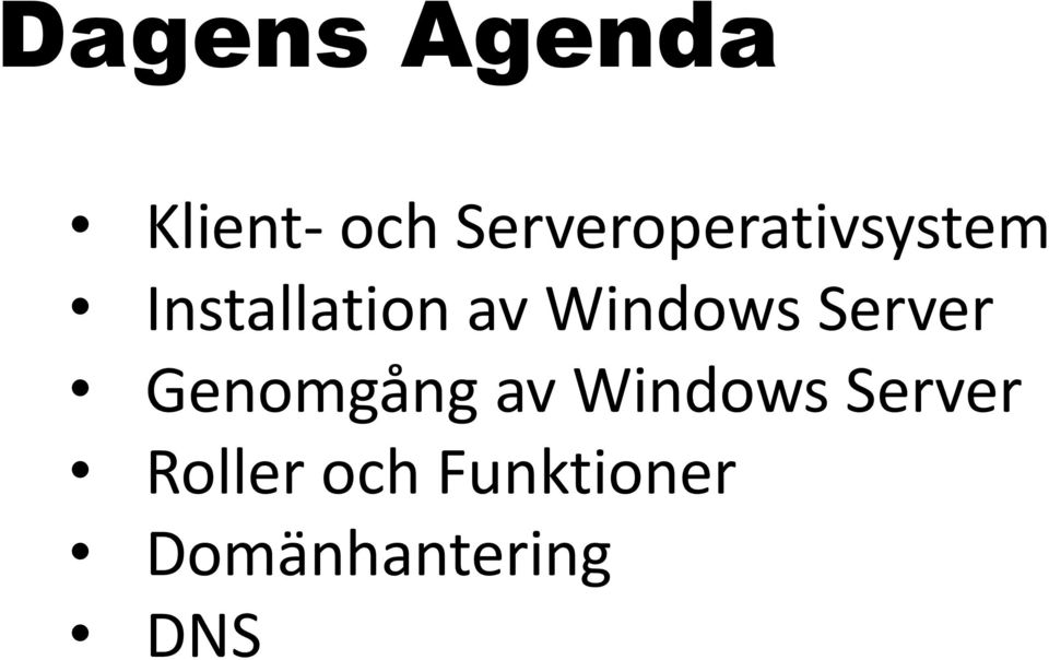 Windows Server Genomgång av Windows