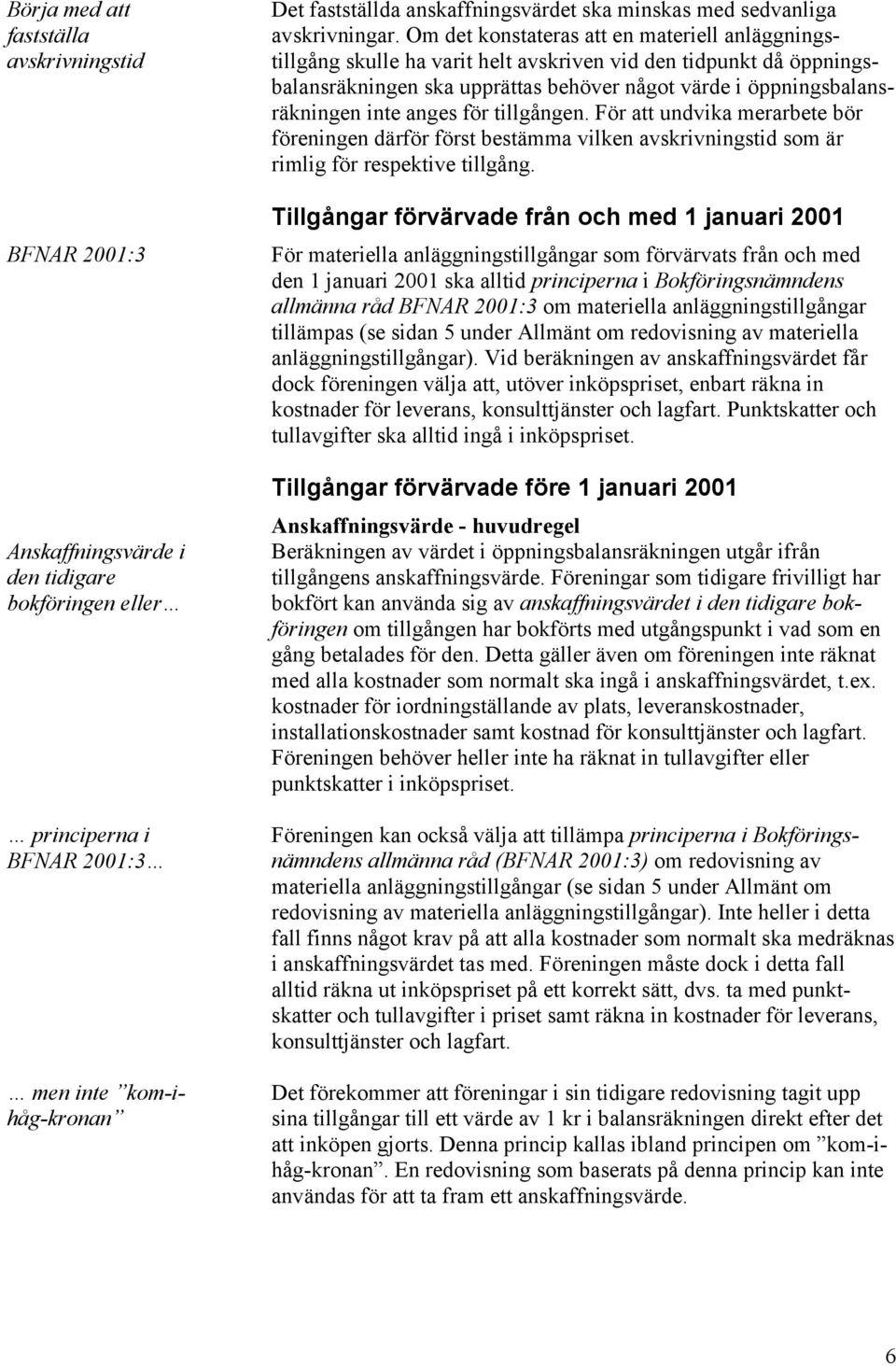 Om det konstateras att en materiell anläggningstillgång skulle ha varit helt avskriven vid den tidpunkt då öppningsbalansräkningen ska upprättas behöver något värde i öppningsbalansräkningen inte