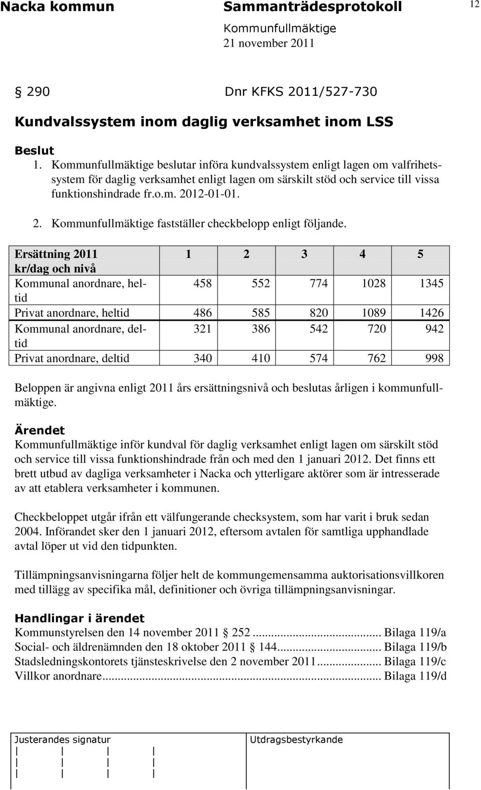 12-01-01. 2. fastställer checkbelopp enligt följande.