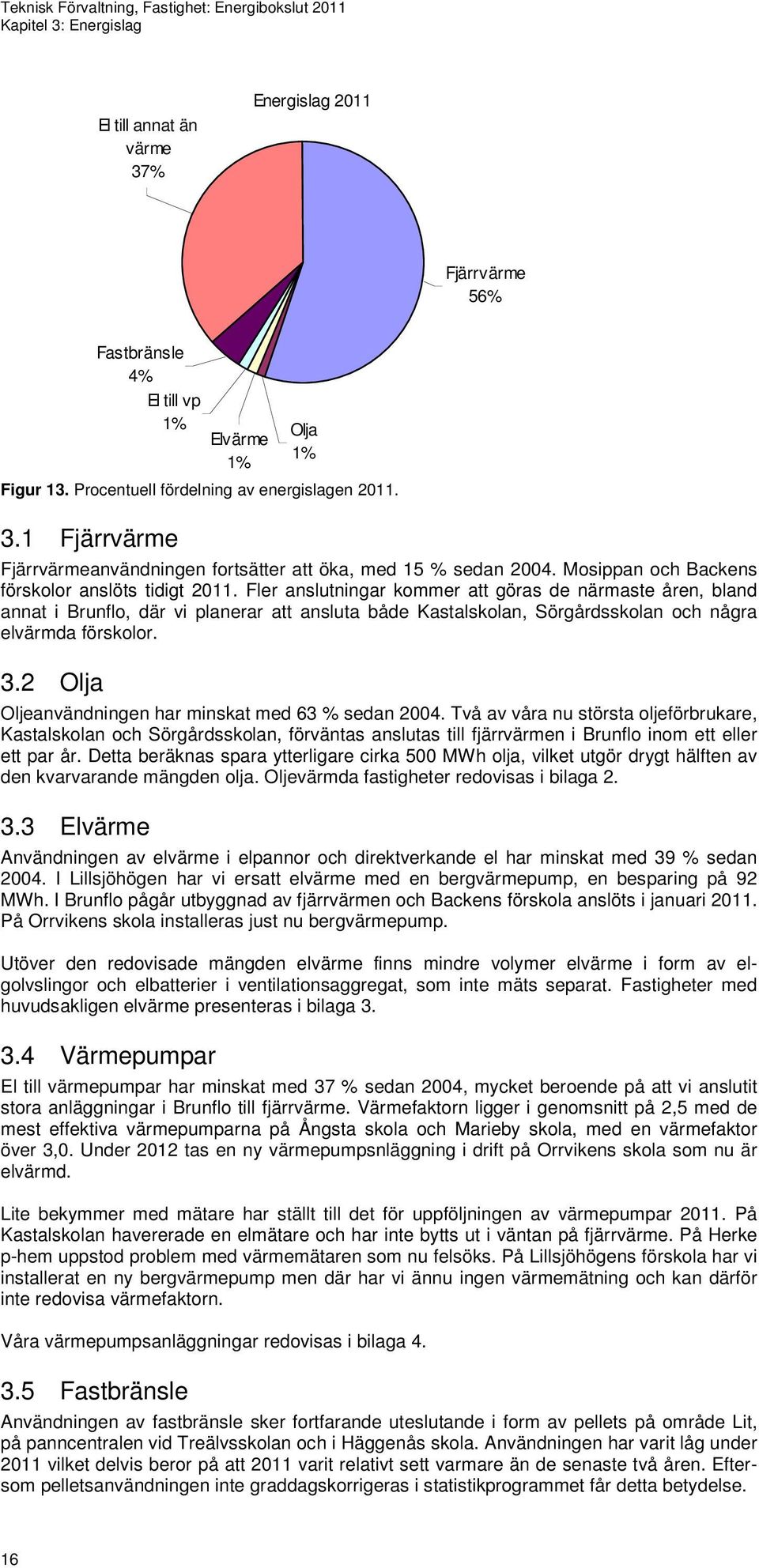 Fler anslutningar kommer att göras de närmaste åren, bland annat i Brunflo, där vi planerar att ansluta både Kastalskolan, Sörgårdsskolan och några elvärmda förskolor. 3.