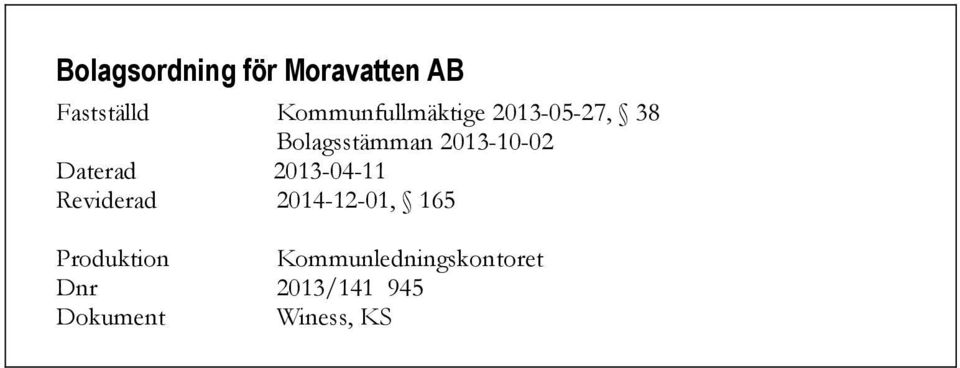 2013-10-02 Daterad 2013-04-11 Reviderad 2014-12-01,