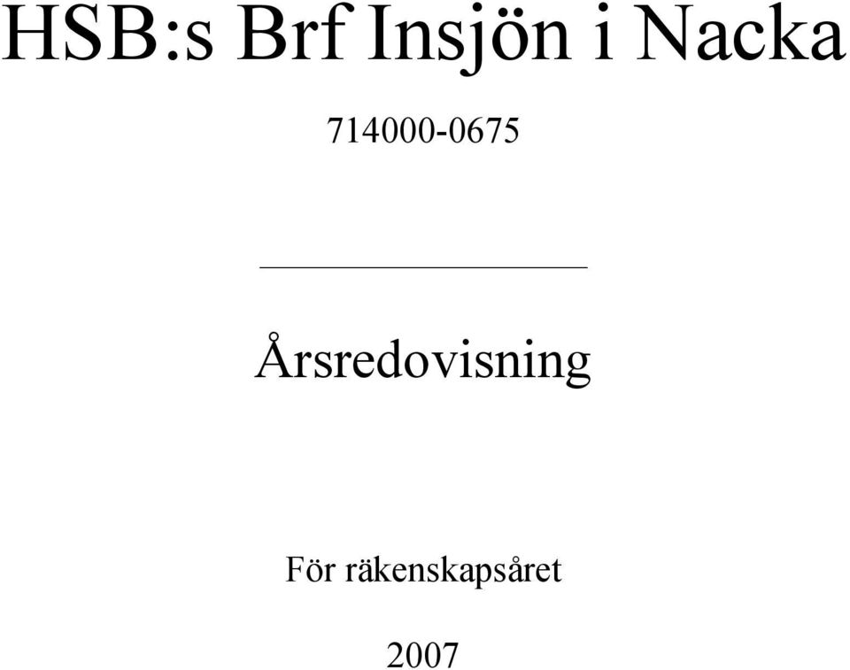 Årsredovisning