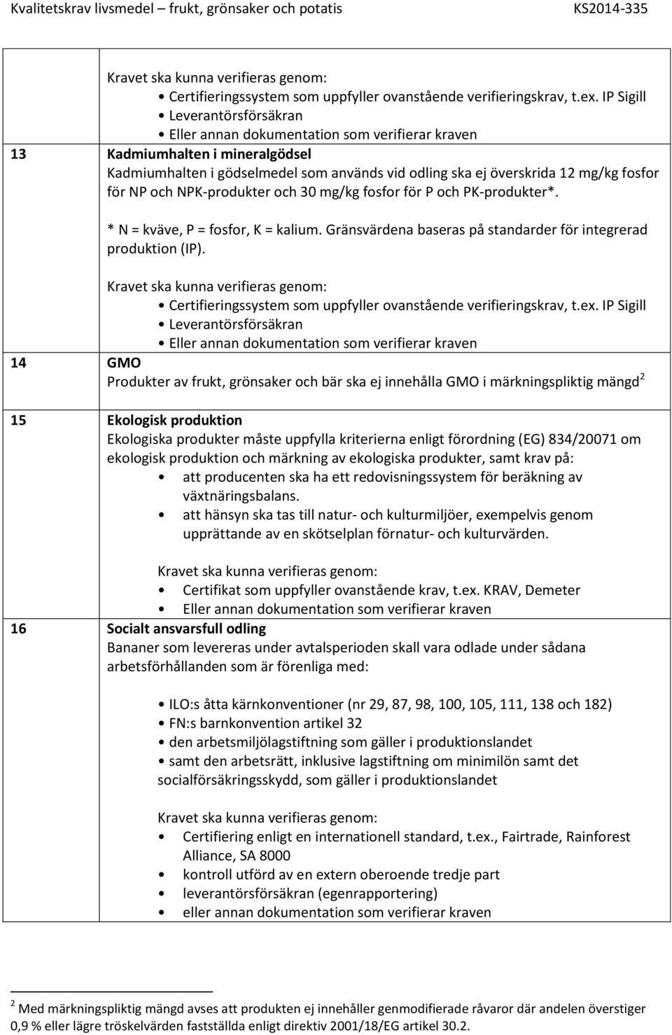 för NP och NPK-produkter och 30 mg/kg fosfor för P och PK-produkter*. * N = kväve, P = fosfor, K = kalium. Gränsvärdena baseras på standarder för integrerad produktion (IP).