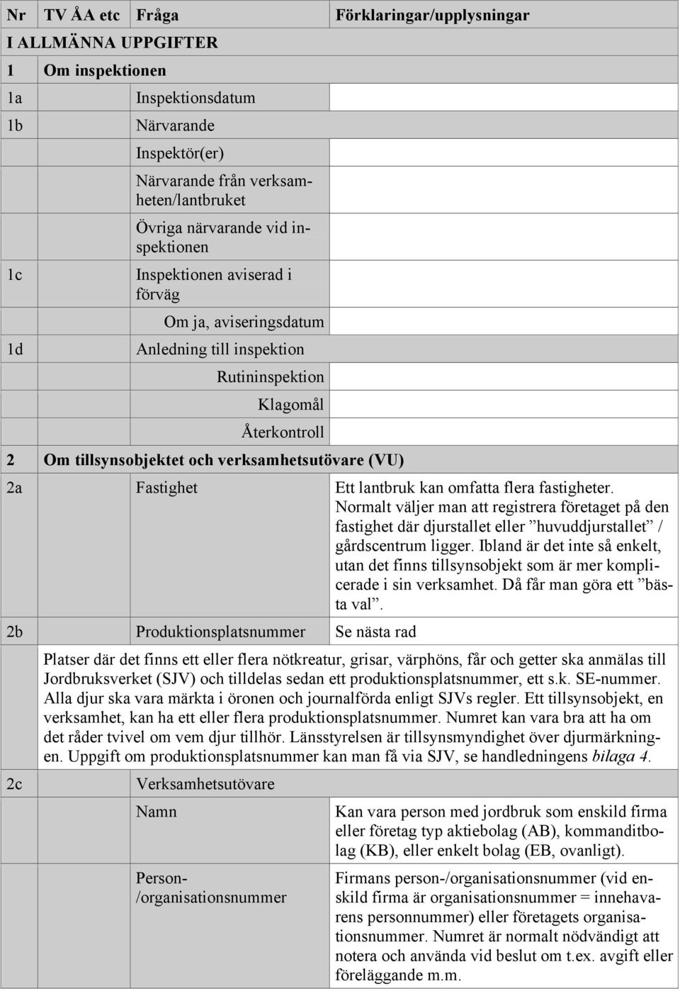 Normalt väljer man att registrera företaget på den fastighet där djurstallet eller huvuddjurstallet / gårdscentrum ligger.