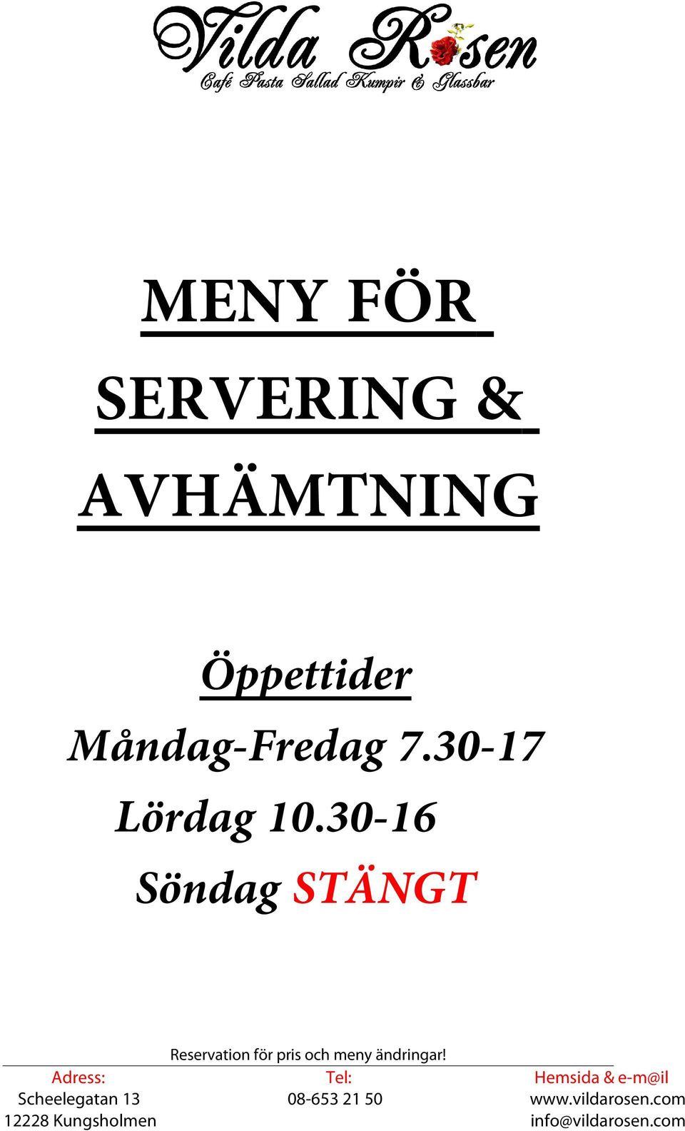 Måndag-Fredag 7.