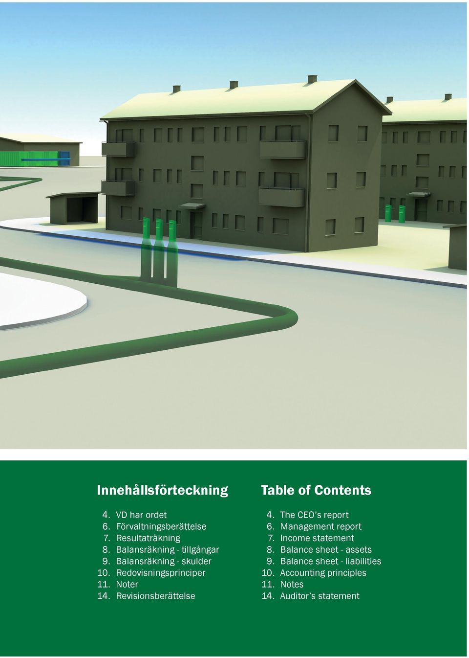 Revisionsberättelse Table of Contents 4. The CEO s report 6. Management report 7.