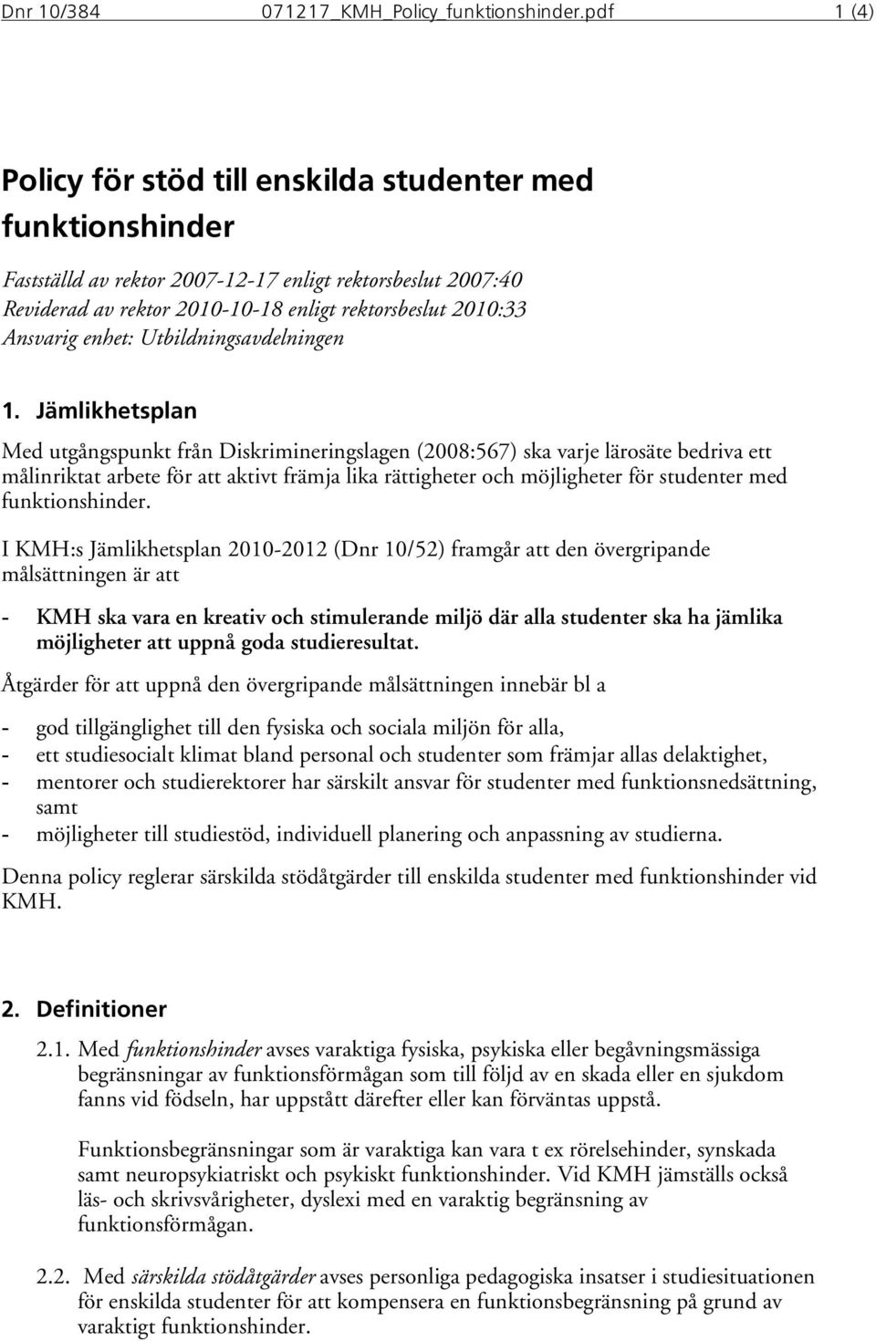 enhet: Utbildningsavdelningen 1.