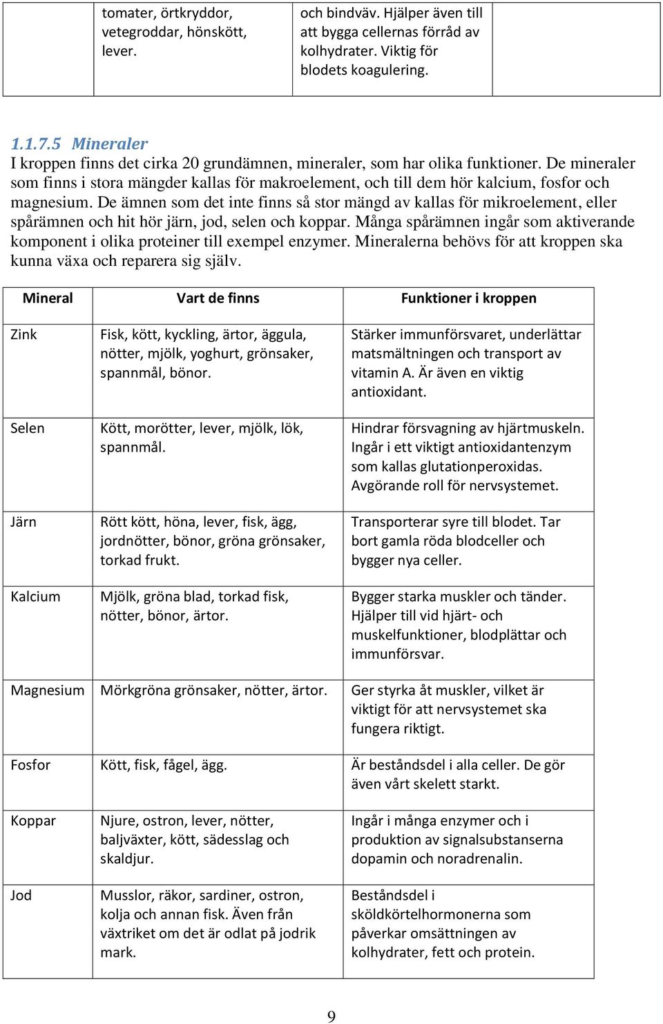 De mineraler som finns i stora mängder kallas för makroelement, och till dem hör kalcium, fosfor och magnesium.