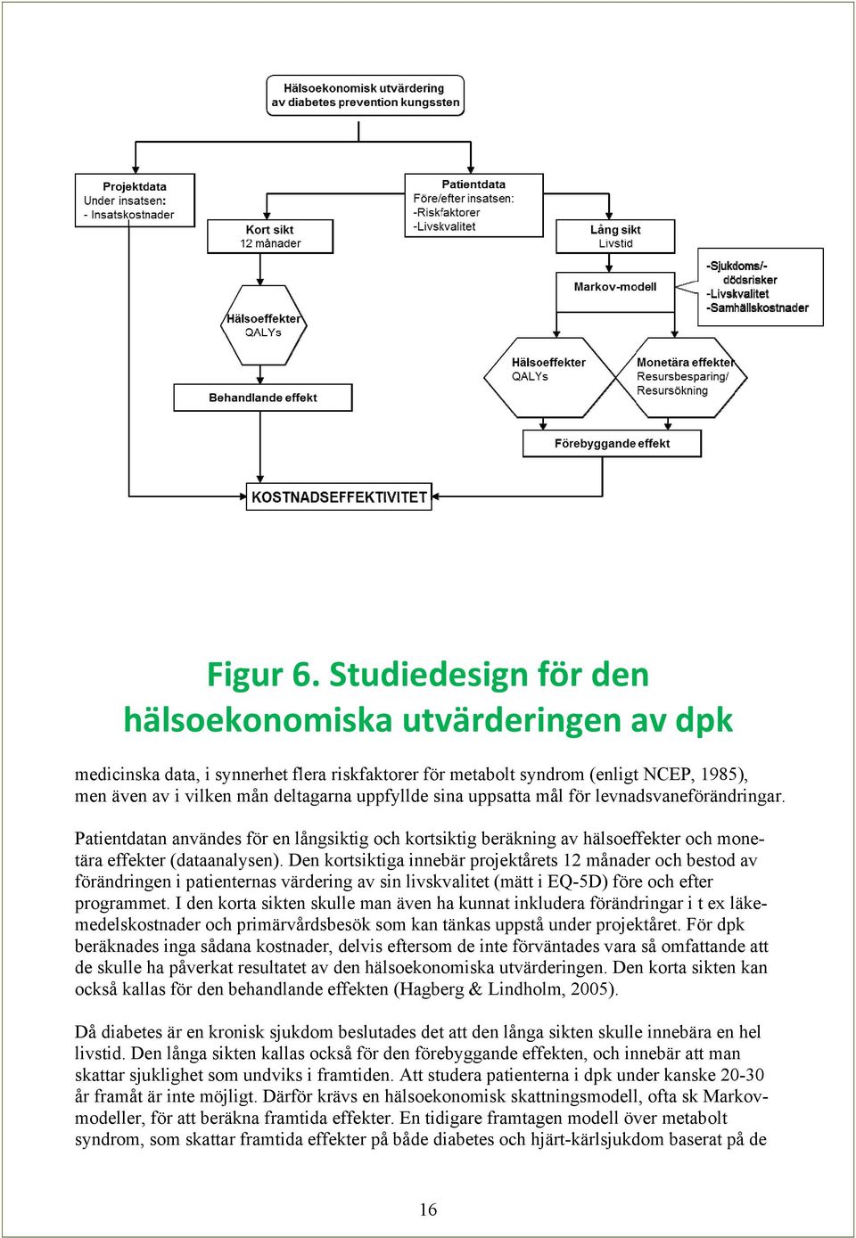 uppsatta mål för levnadsvaneförändringar. Patientdatan användes för en långsiktig och kortsiktig beräkning av hälsoeffekter och monetära effekter (dataanalysen).