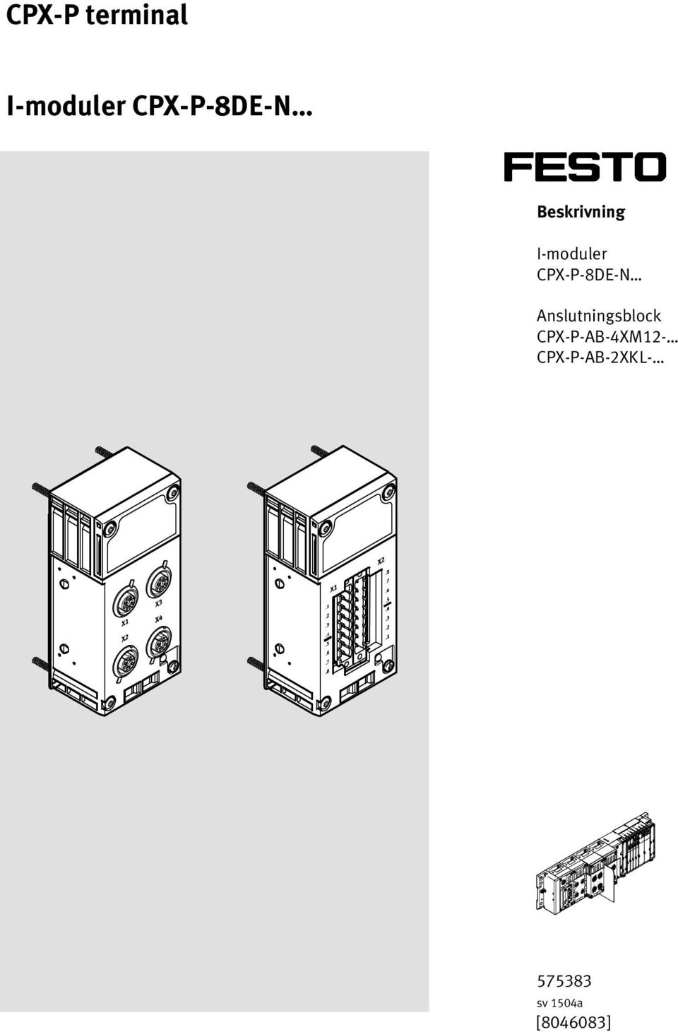 CPX-P-8DE-N Anslutningsblock
