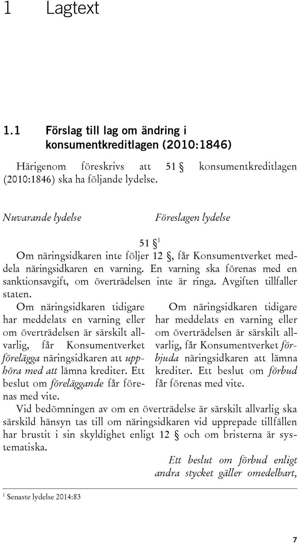 En varning ska förenas med en sanktionsavgift, om överträdelsen inte är ringa. Avgiften tillfaller staten.