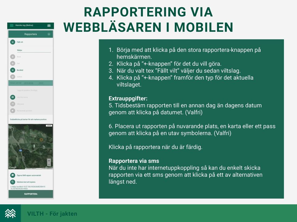 Tidsbestäm rapporten till en annan dag än dagens datum genom att klicka på datumet. (Valfri) 6.