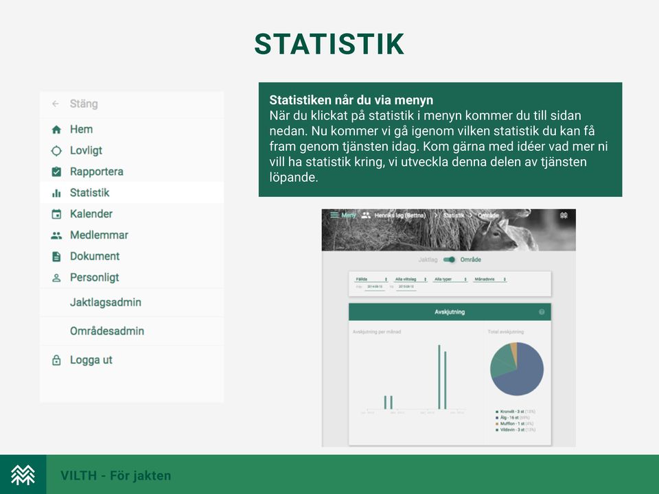 Nu kommer vi gå igenom vilken statistik du kan få fram genom tjänsten