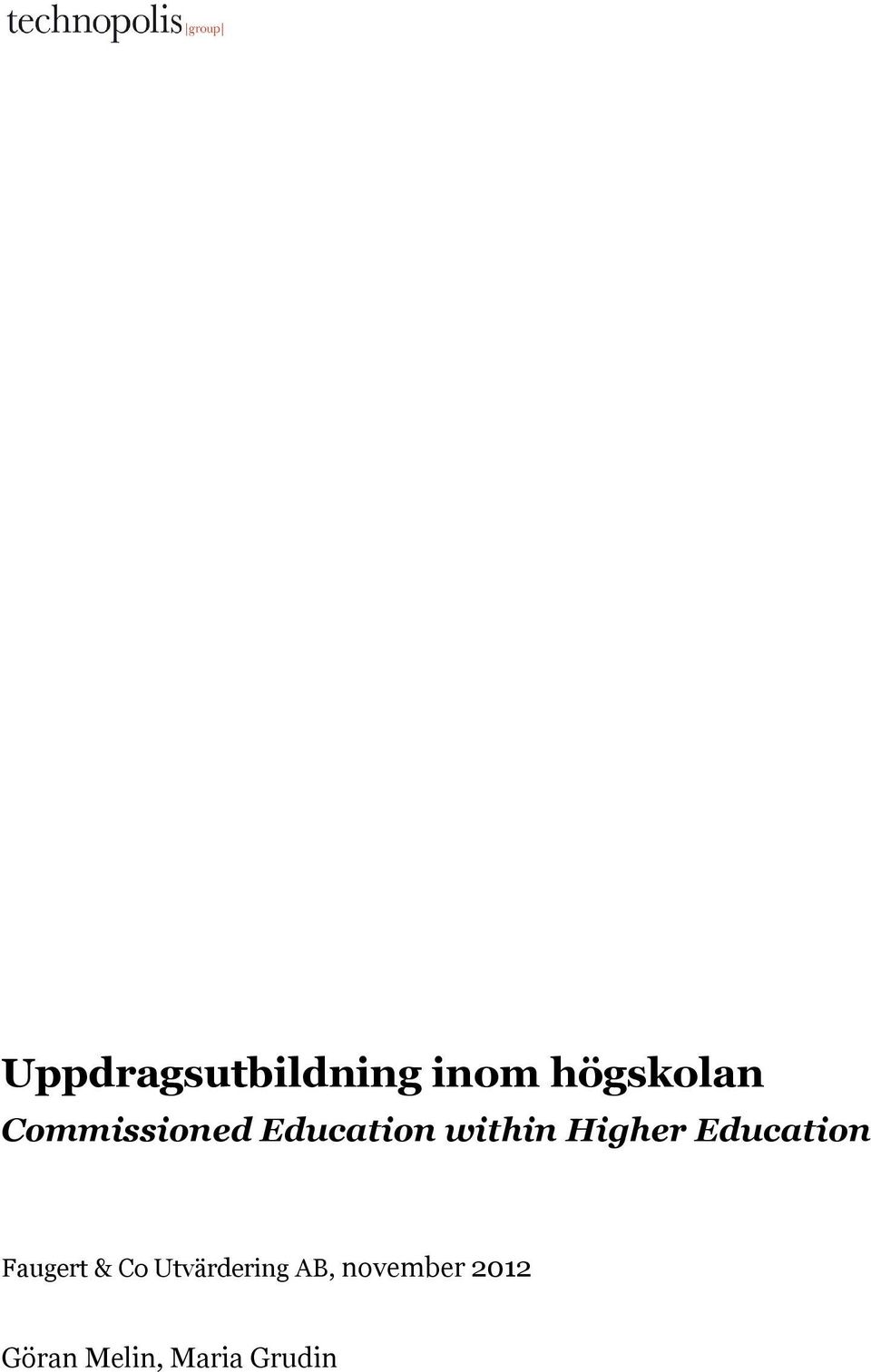 Education Faugert & Co Utvärdering