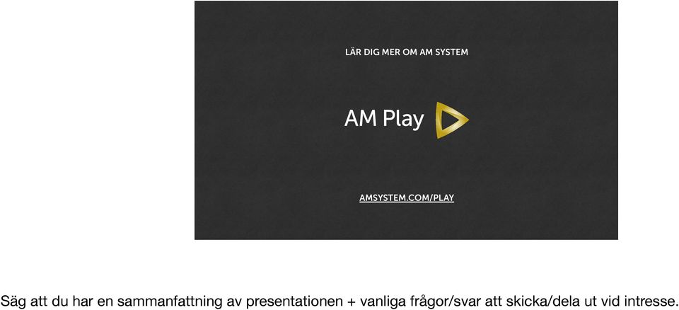 sammanfattning av presentationen +