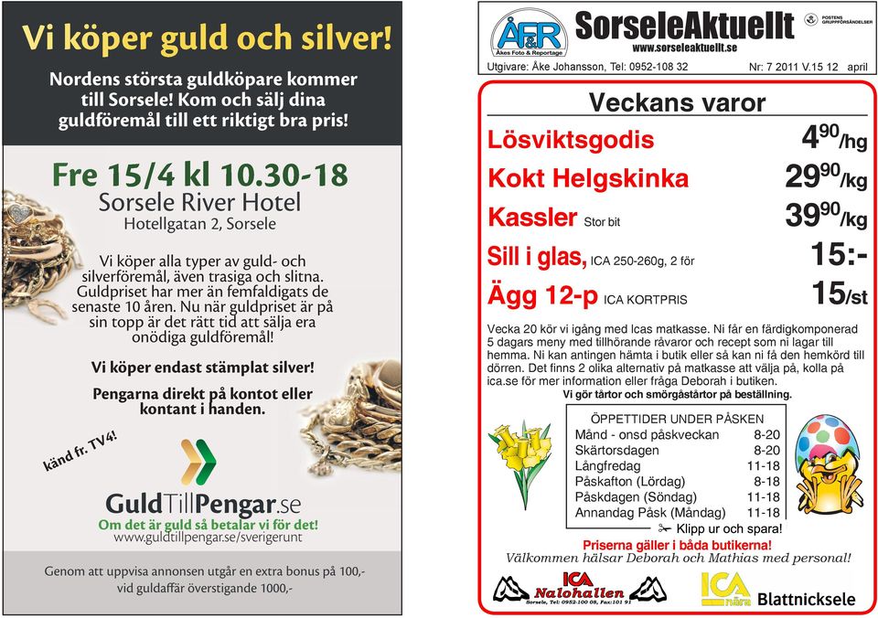 Nu när guldpriset är på sin topp är det rätt tid att sälja era onödiga guldföremål! känd fr. TV4! Vi köper endast stämplat silver! Pengarna direkt på kontot eller kontant i handen. GuldTillPengar.