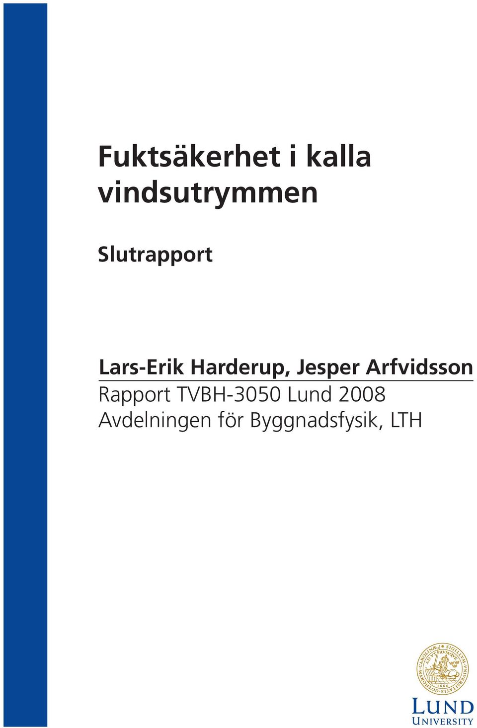 Jesper Arfvidsson Rapport TVBH-35
