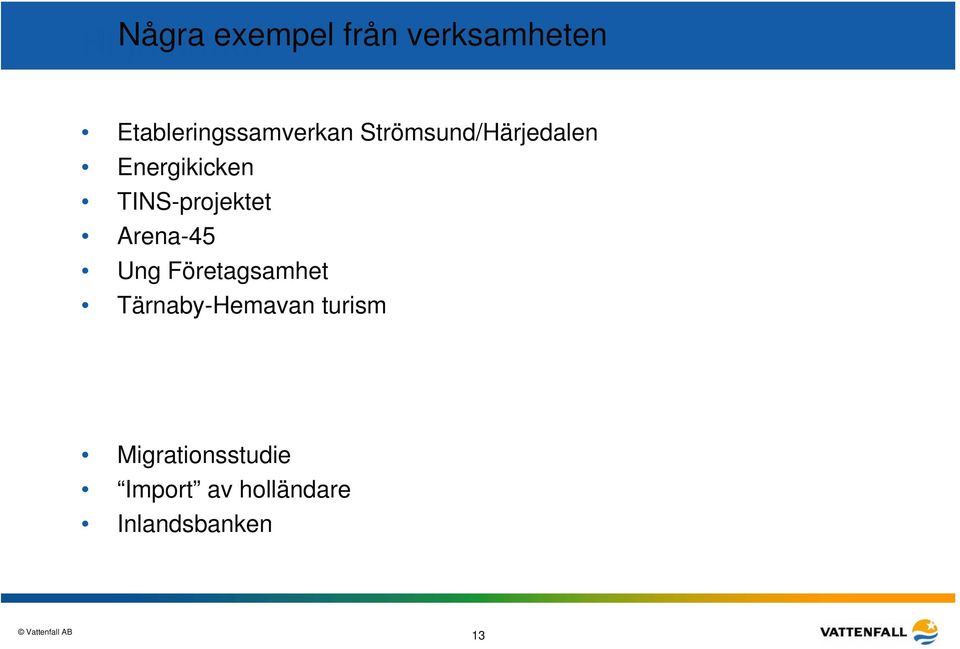 TINS-projektet Arena-45 Ung Företagsamhet