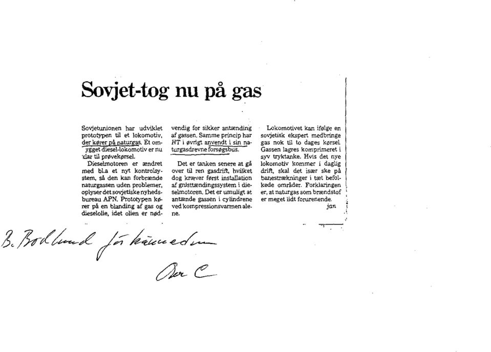 Det er tanken senere at gå ver til ren gasdrift, hvilket dg kra!ver f!llrst installatin af gnisttamdingssystem i dieselmtren. Det er umuligt at antrende gassen i cylindrene ved kmpressinsvanne alen.