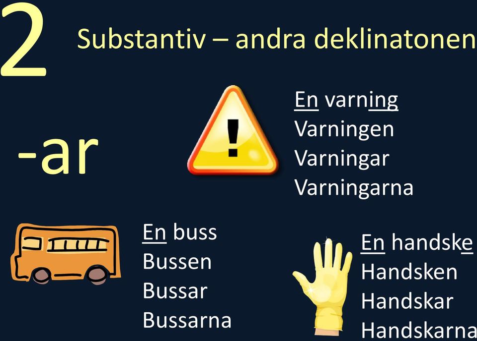 Varningar Varningarna En buss Bussen