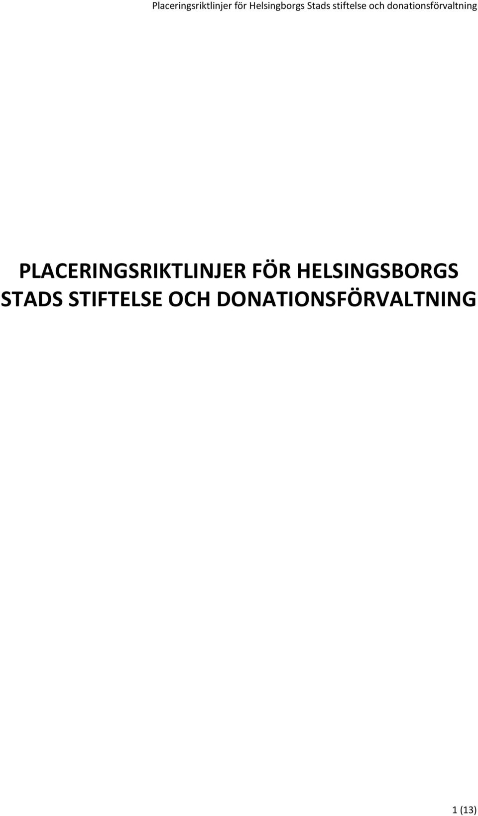 STADS STIFTELSE OCH