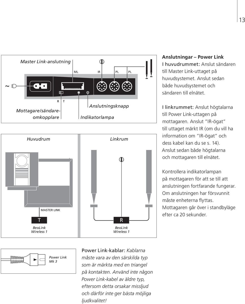 Anslut IR-ögat till uttaget märkt IR (om du vill ha information om IR-ögat och dess kabel kan du se s. 14). Anslut sedan både högtalarna och mottagaren till elnätet.