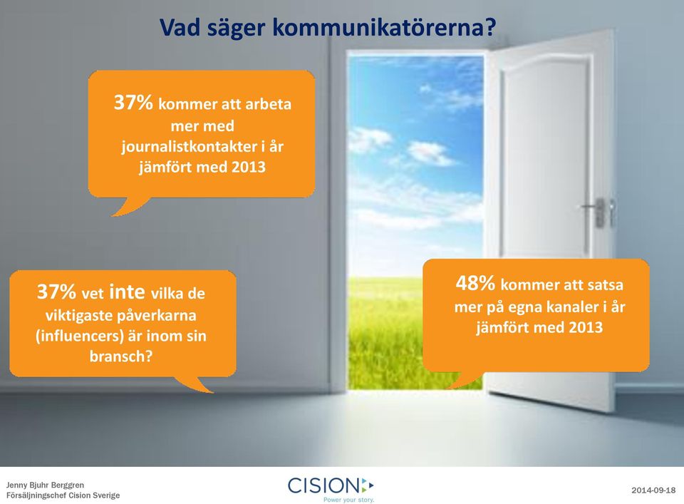 jämfört med 2013 37% vet inte vilka de viktigaste påverkarna