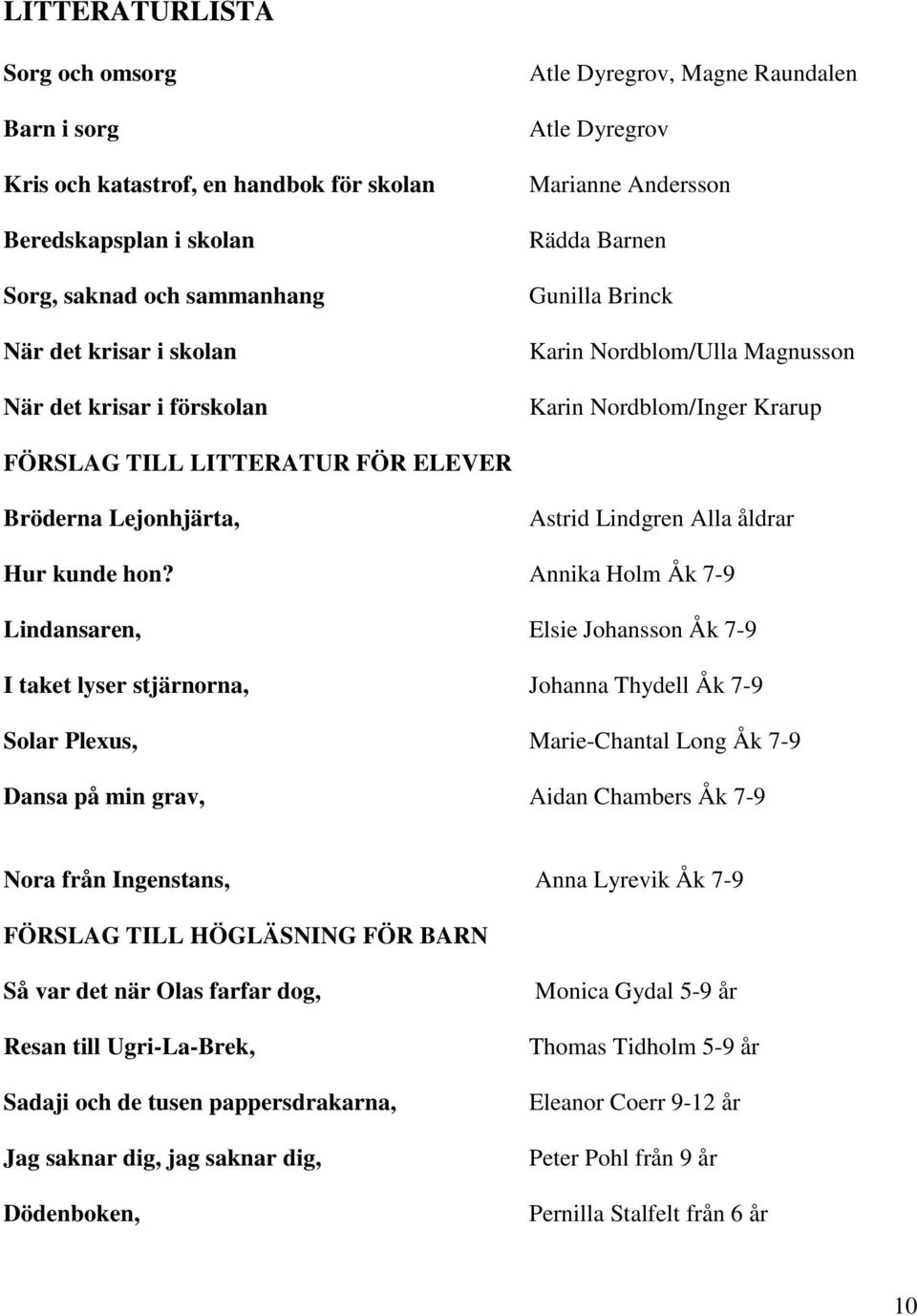 Lejonhjärta, Astrid Lindgren Alla åldrar Hur kunde hon?